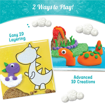 DIY Clay Murals - Dino | Make 2 Canvases - EKT3801