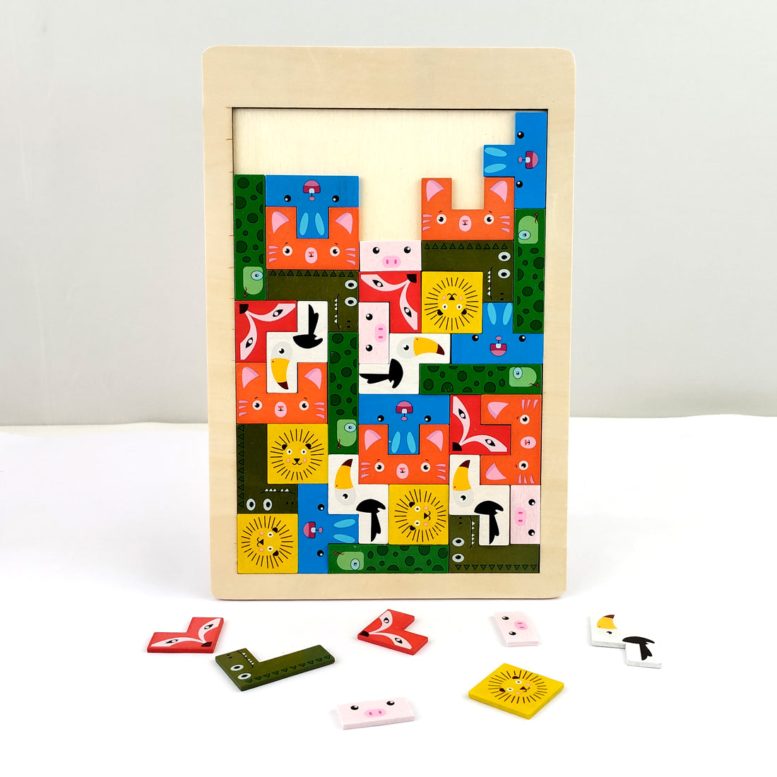 Wooden Intelligence Animal Theme Puzzle - EKT3809