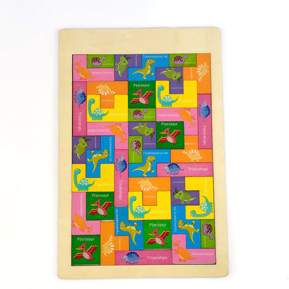Wooden Intelligence Dino Theme Puzzle - EKT3811