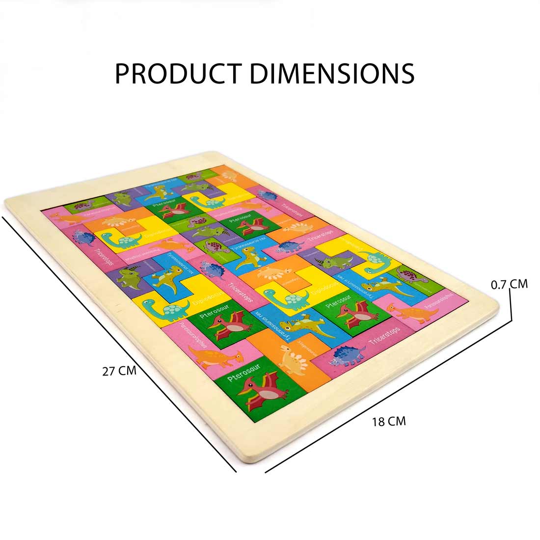 Wooden Intelligence Dino Theme Puzzle - EKT3811