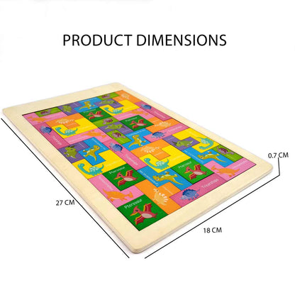 Wooden Intelligence Dino Theme Puzzle - EKT3811