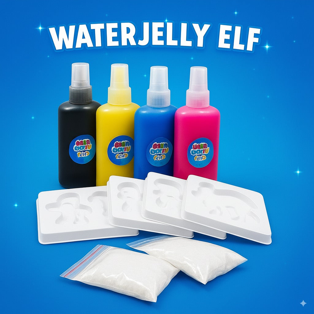 Magic Water Jelly Clay (4 Pieces) | Transformative 3D Art Experience | With Corrugated Box