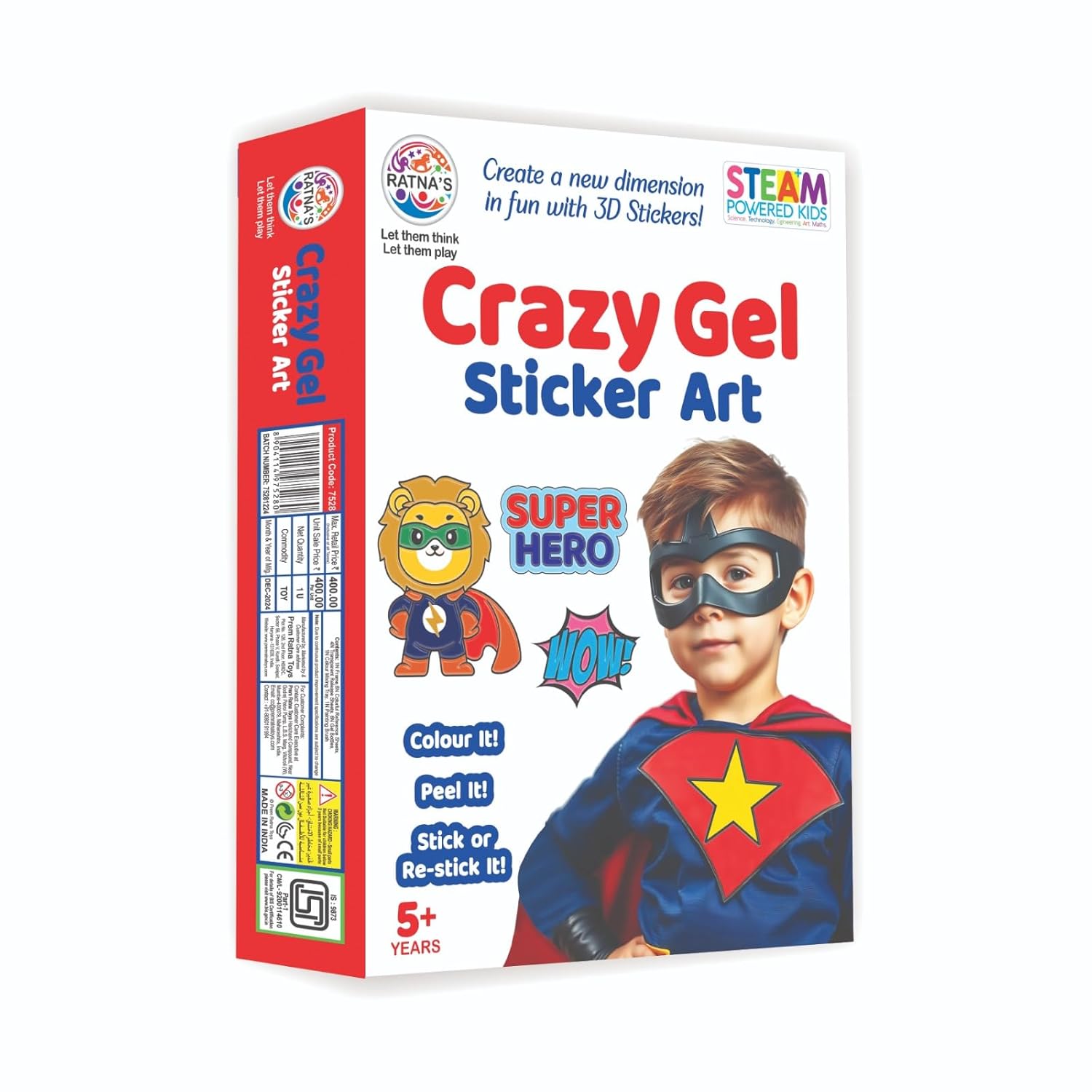 Diy Crazy Gel Stick Art Super Hero - EKT3864