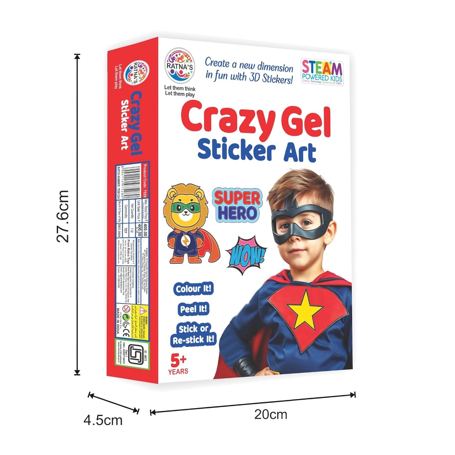 Diy Crazy Gel Stick Art Super Hero - EKT3864