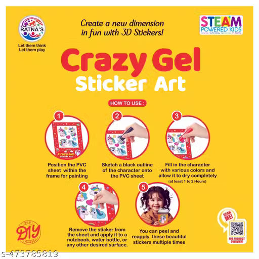 Diy Crazy Gel Stick Art Unicorn And Mermaid - EKT3865