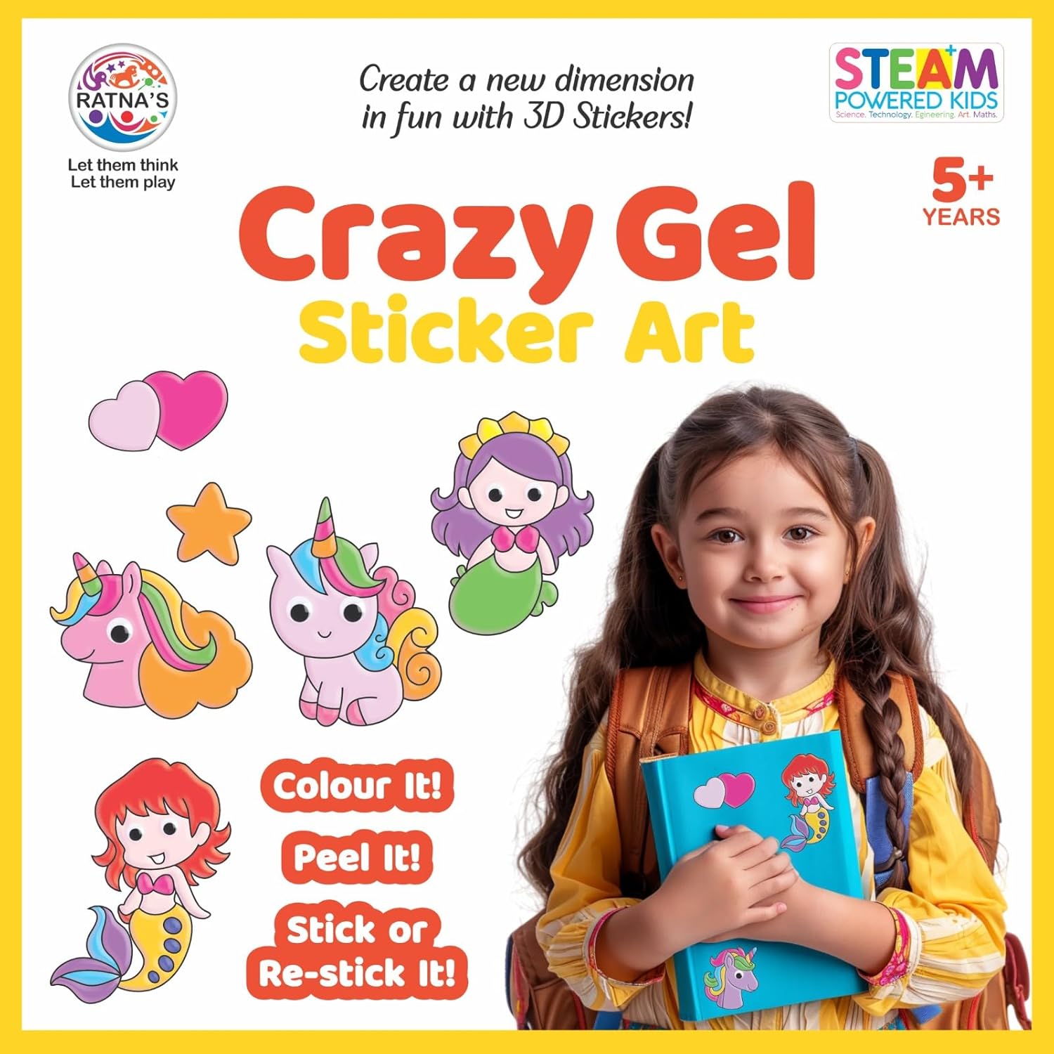 Diy Crazy Gel Stick Art Unicorn And Mermaid - EKT3865