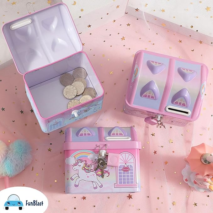 Unique Piggy Bank With Lock Random Colours - EKT3883