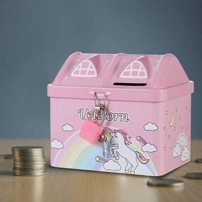 Unique Piggy Bank With Lock Random Colours - EKT3883