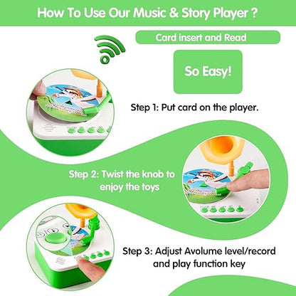 Kids Phonograph With 96 Cards - EKT3923