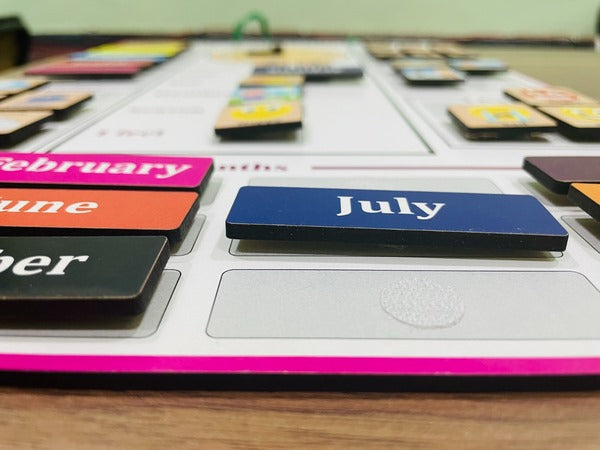 Wooden my first calendar with Velcro wall chart - EKW0254