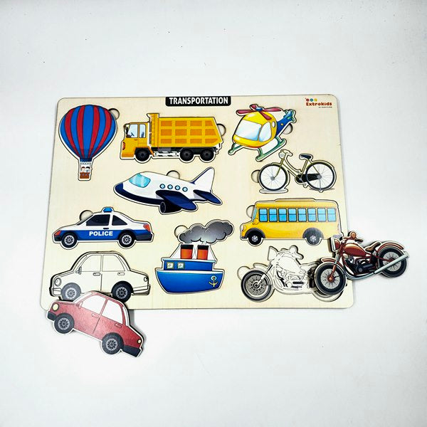 Extrokids Wooden Transport Theme Puzzle - EKW0265