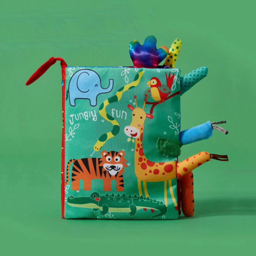 Fidtoy Sensory Fabric Book for Toddlers – Soft Interactive Baby Learning Book