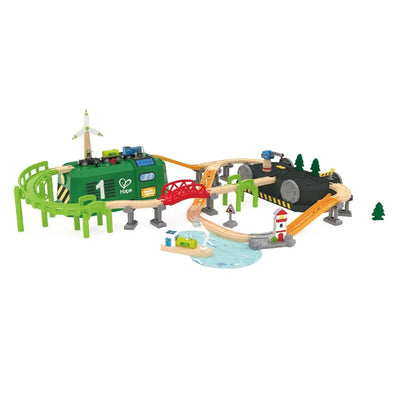 Fidtoy Eco Energy Train Set Wooden Railway Toy for Kids