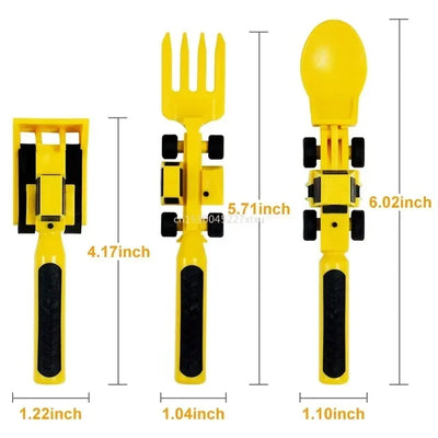 Construction Dinner Set™ - Nooit meer een strijd aan tafel - Creatieve Bestekset