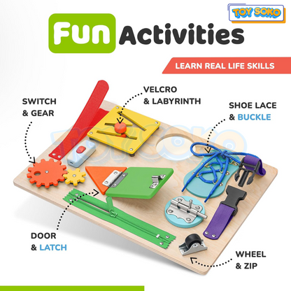 Montessori Busy Board – Learning Toys for Early Child Development