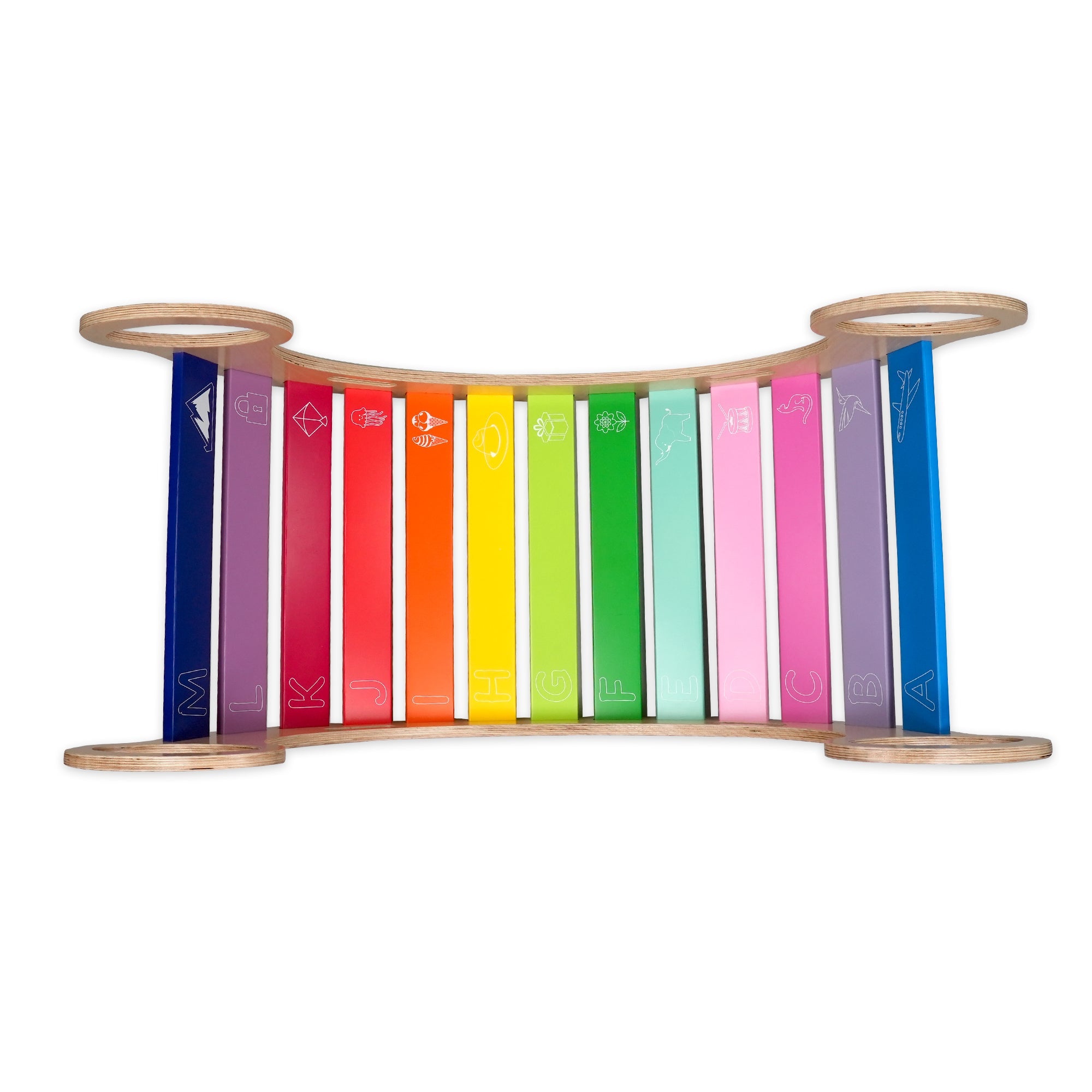 Wooden Rainbow Rocker Chair - Large Size