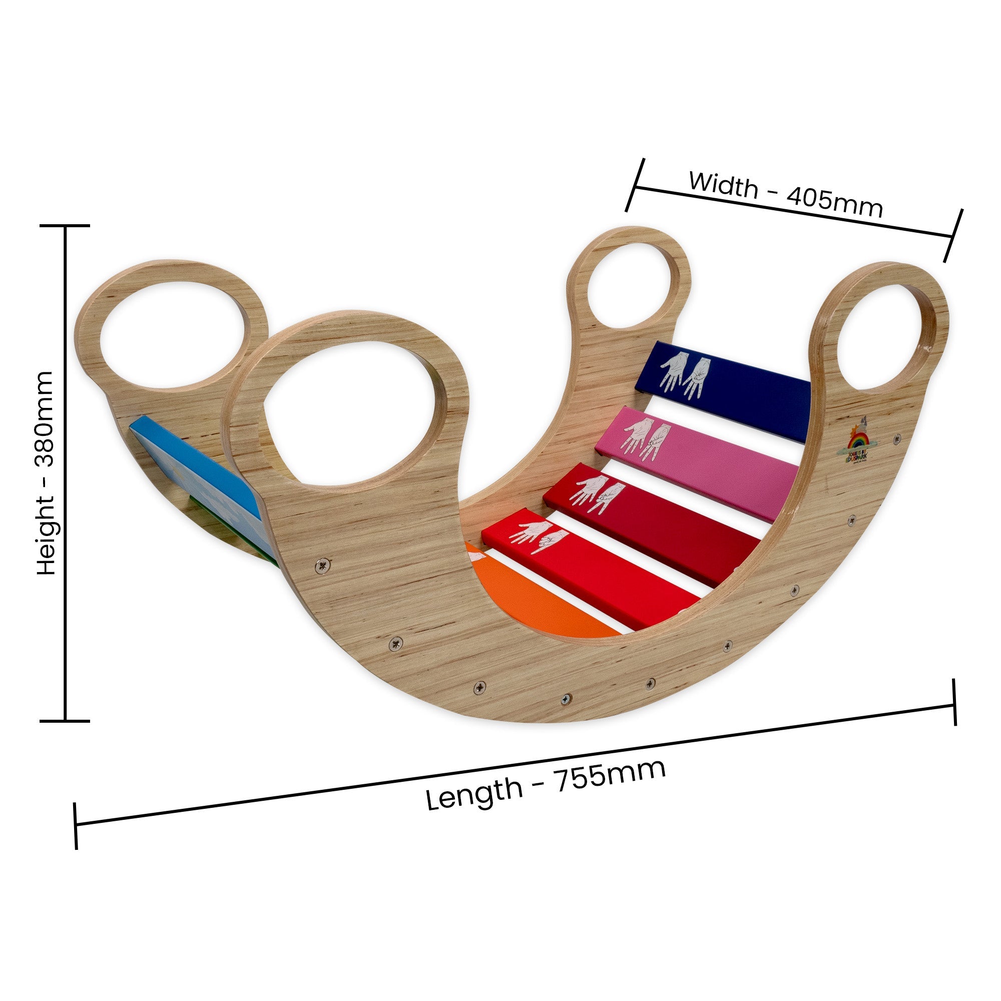 Wooden Rainbow Rocker Chair - Standard Size