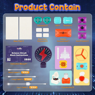 Kit scientifique et technique de circuit électrique avec plus de 215 expériences pour les enfants
