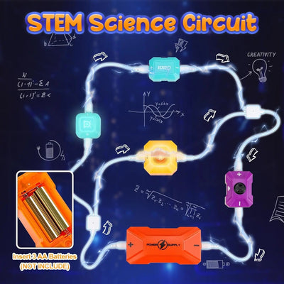 Kit scientifique et technique de circuit électrique avec plus de 215 expériences pour les enfants