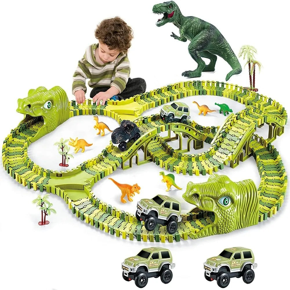 Pista de Coches Dinosaurio para Niños