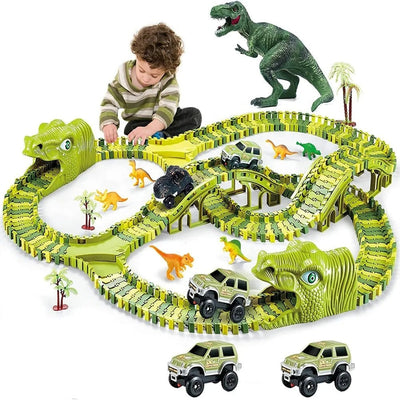 Pista de Coches Dinosaurio para Niños