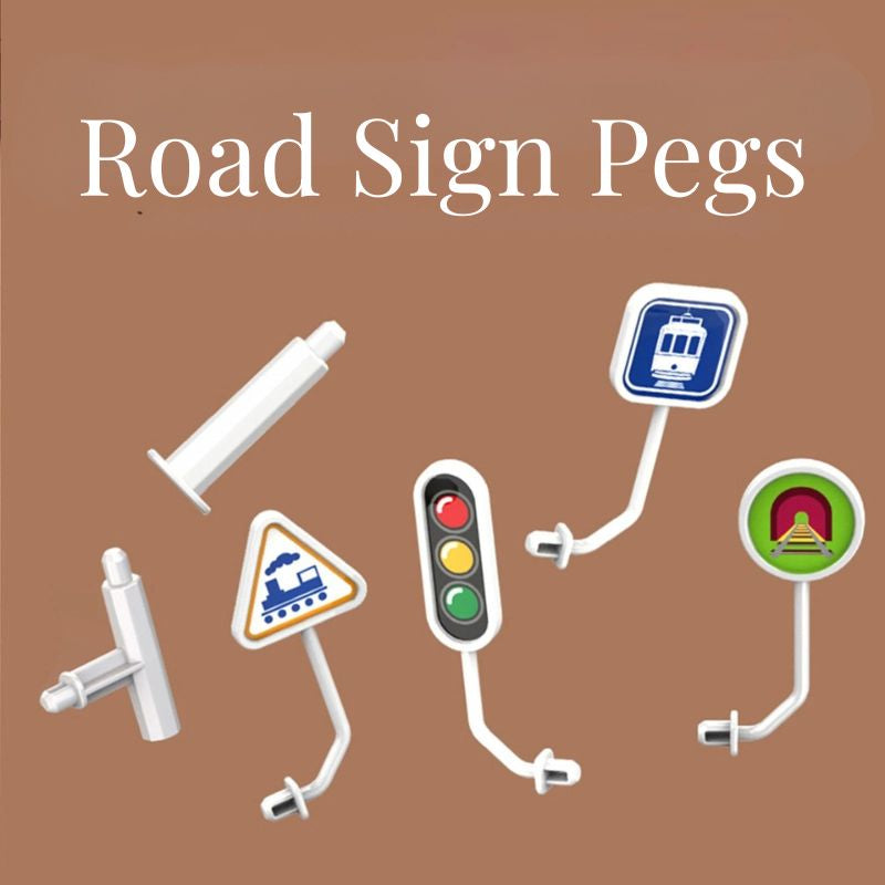 3D Interlocking Train Track Building Set | Free-Form Infinite Loop Orbital Track Play Set 123pc