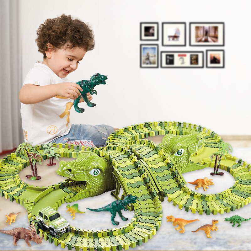 Pista de Coches Dinosaurio para Niños