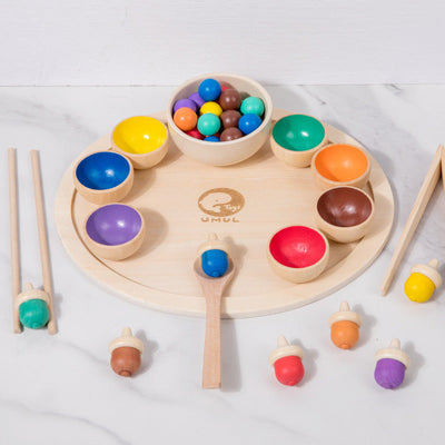 Jeu de tri des couleurs en bois - Les meilleurs jouets de motricité fine