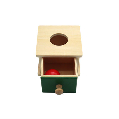 Boîte à tiroir et balle Montessori, tiroir et pièces de monnaie