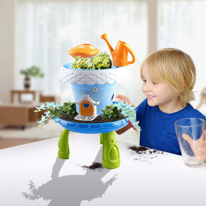 Fairy Tale DIY Miniature Gardening Magical Cottage Play Set and Gardening Accessories for Kids
