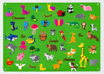 Fidtoy Interactive Farm Kit – Tablero de Fieltro Montessori para Cuentacuentos y Aprendizaje Temprano de Niños Pequeños