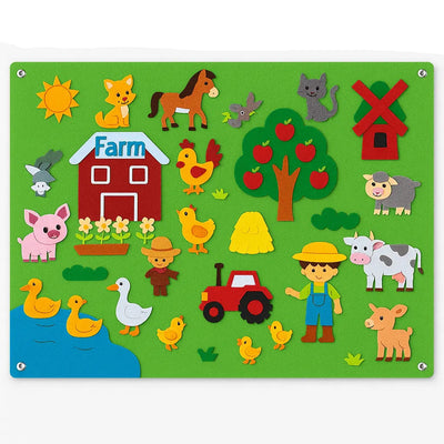 Fidtoy Interactive Farm Kit – Tablero de Fieltro Montessori para Cuentacuentos y Aprendizaje Temprano de Niños Pequeños