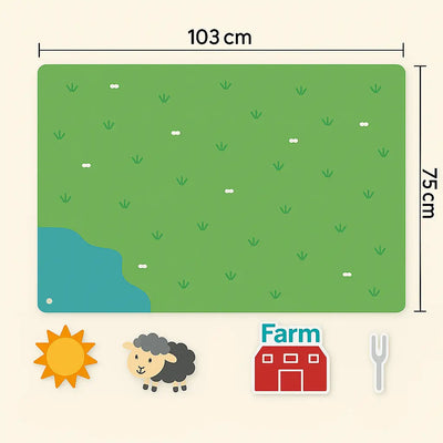 Fidtoy Interactive Farm Kit – Tablero de Fieltro Montessori para Cuentacuentos y Aprendizaje Temprano de Niños Pequeños