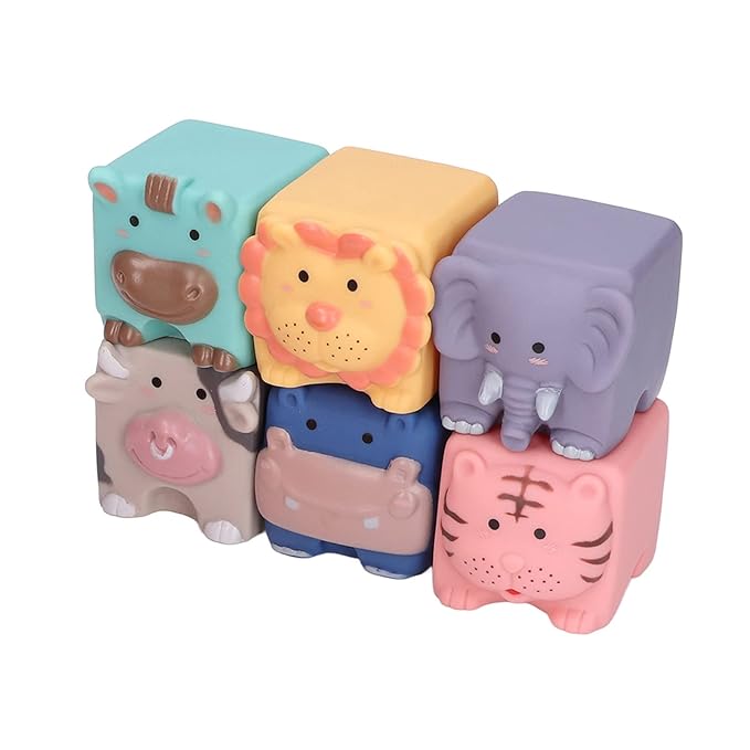 Fidtoy Silicone Baby Building Blocks – Soft Stacking Sensory Toys for Babies & Toddlers