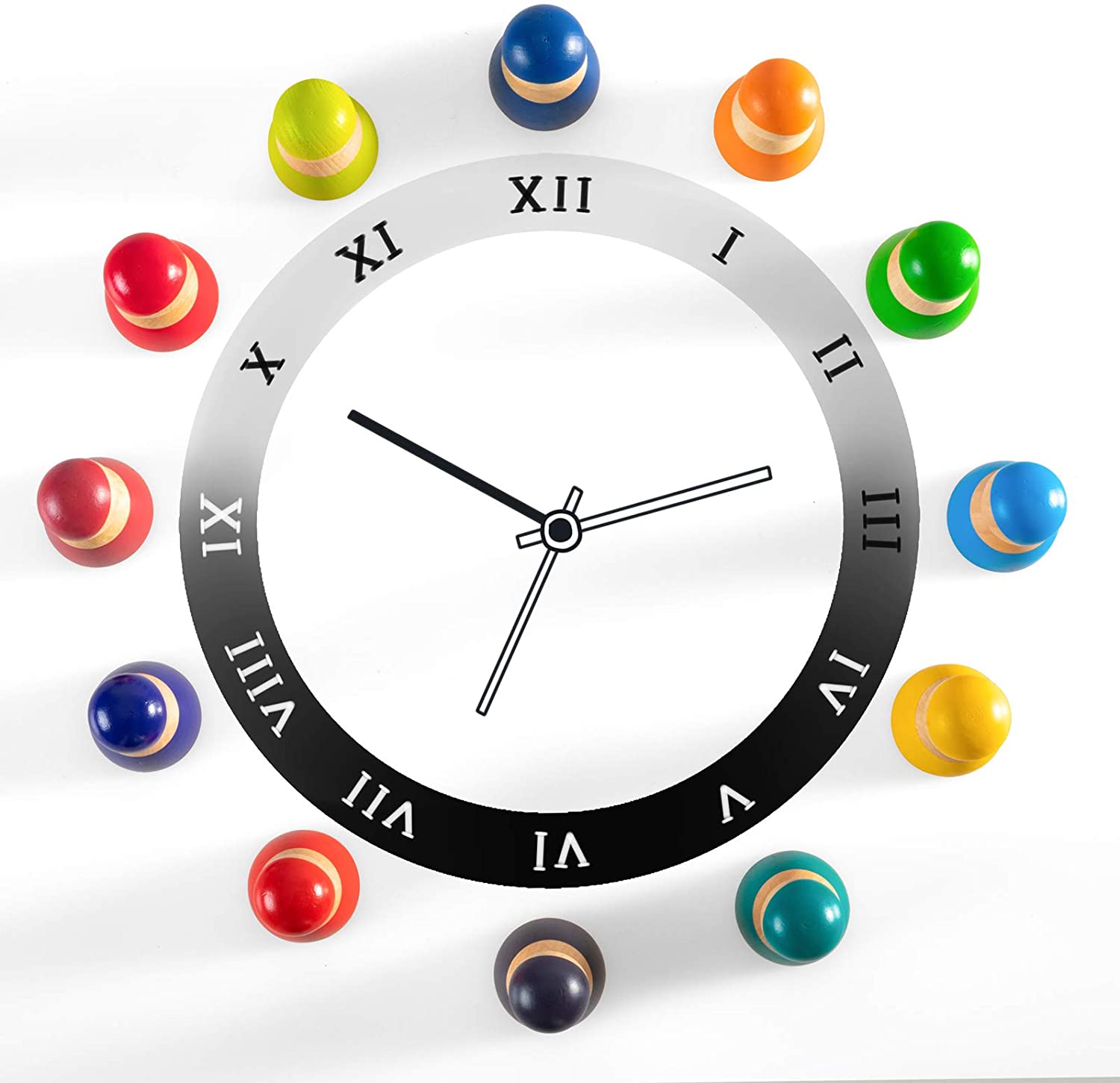 12 Piece Rainbow Wooden Peg People Set - Open Ended Wooden Toys