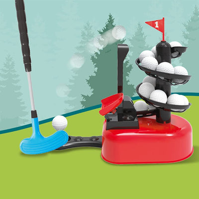 Beginners Golf Training Play Set with Club, Play Balls and Foot Pedal Base Included - Great Indoor and Outdoor Fun Activity for Kids