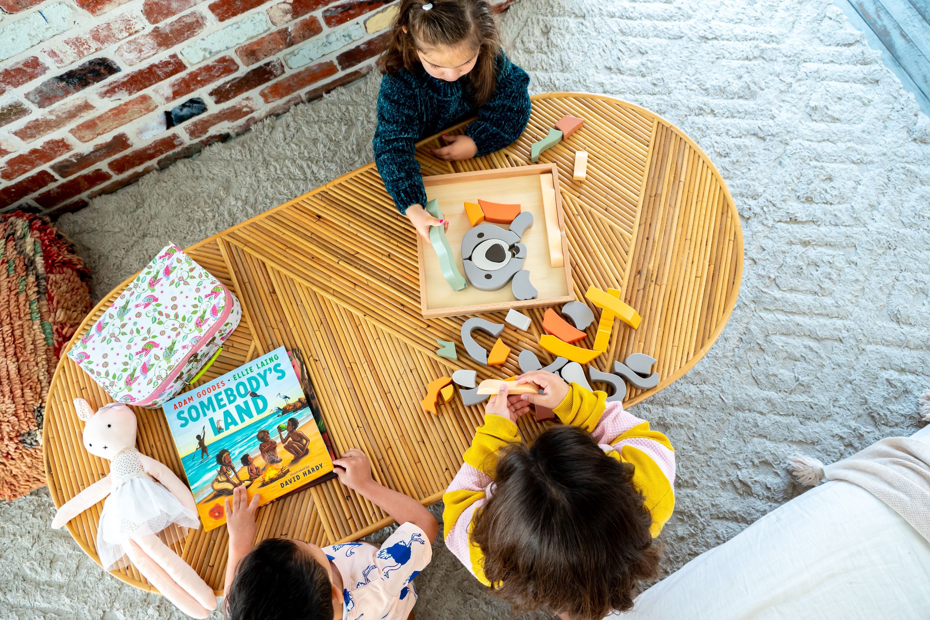 Kirra the Koala Abstract Building Block Puzzle / Home Decor Display