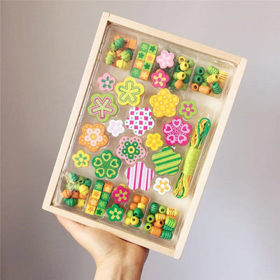 Fidtoy Papillon Perles en Bois pour la Fabrication de Bijoux pour Enfants