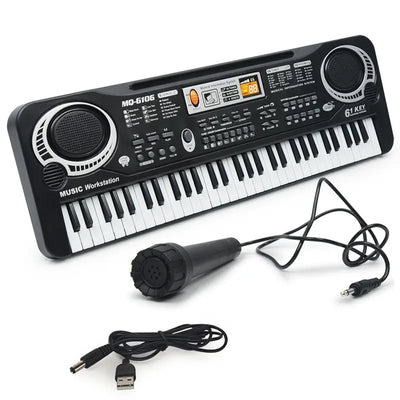 Fidtoy 61-Key Musical Piano Keyboard with Microphone for Kids Beginner Electronic Piano Toy