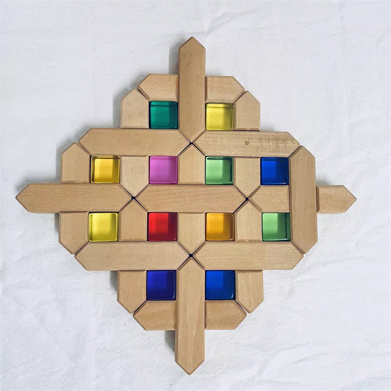 Basswood Building Set X Shape Blocks 32PC