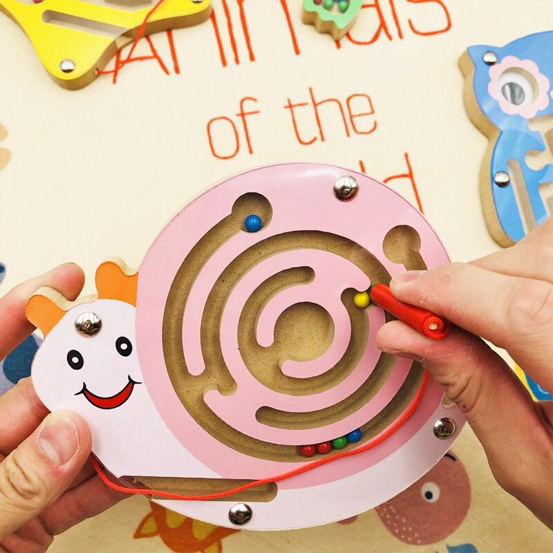 Laberinto de madera Montessori (de 6 a 24 meses)