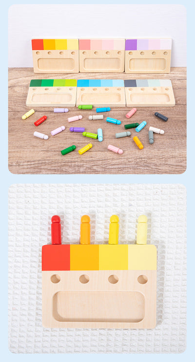 Juegos de paletas a juego con clavijas de color degradado