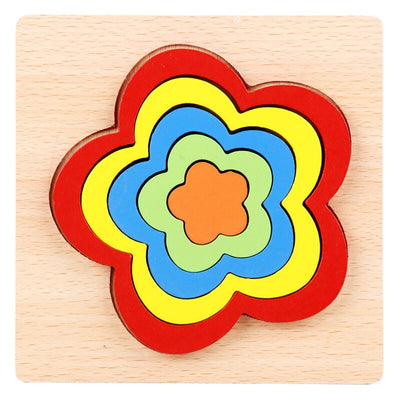 Fidtoy Wooden Jigsaw Puzzle for Toddlers – Montessori Educational Shape Learning Toy for Kids Ages 1-6