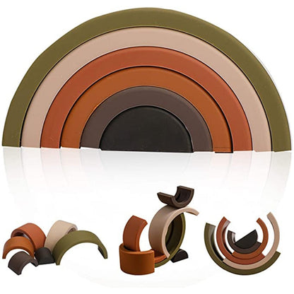 Silicone Stacking Rainbow