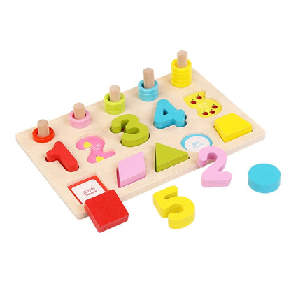 3D Wooden Montessori Arithmetic Building Block Toy