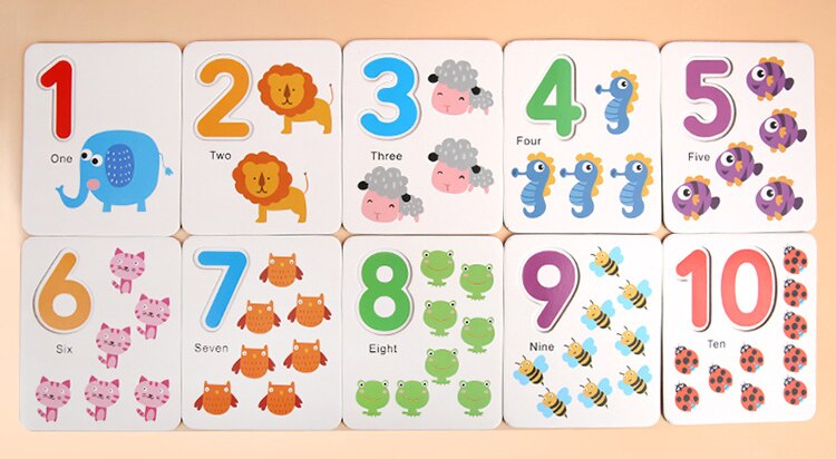 Montessori Wooden Counting Sticks 1-10 Maths and Numbers Activity Set