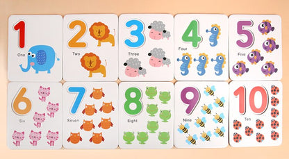 Montessori Wooden Counting Sticks 1-10 Maths and Numbers Activity Set AND Alphabet Letters Word Spelling Game BUNDLE