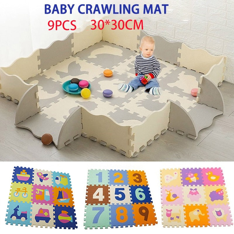 Tapis de sol éducatif en mousse avec puzzles d'animaux
