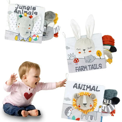 Livre en tissu Montessori pour bébé