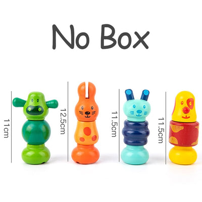 Jouets de montage Montessori animaux à visser et écrou